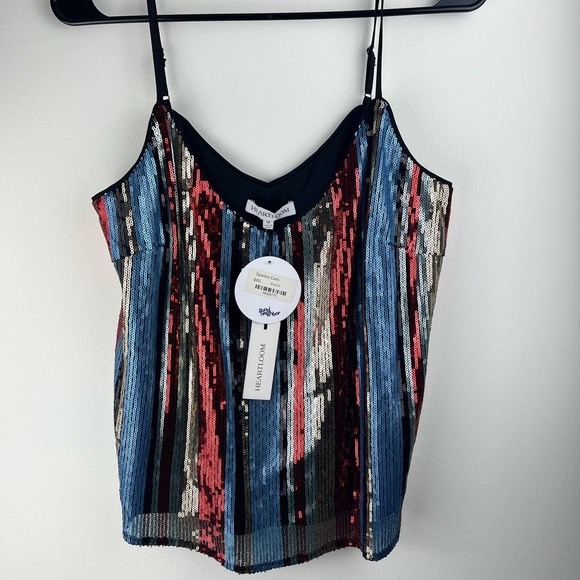 NWT Heartloom Sequin Striped Camisole - Picture 1 of 6